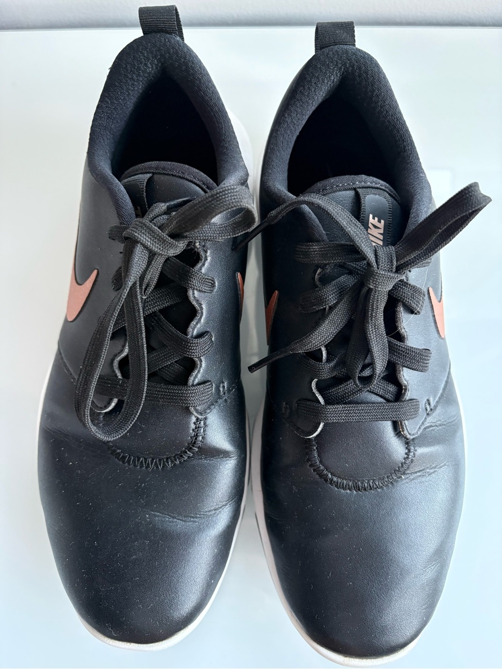 Nike Black Golf shoes  with Rose Swoosh